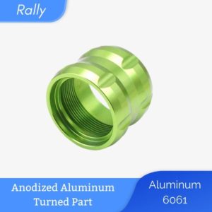 Anodized aluminum turned part